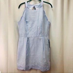 Draper James Blue Seersucker Dress Large